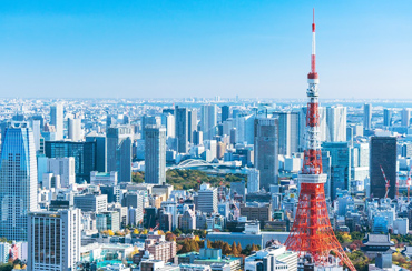 東京タワーと都市